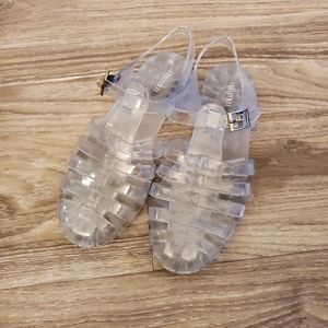Clear Jelly Sandals Only Worn Once!